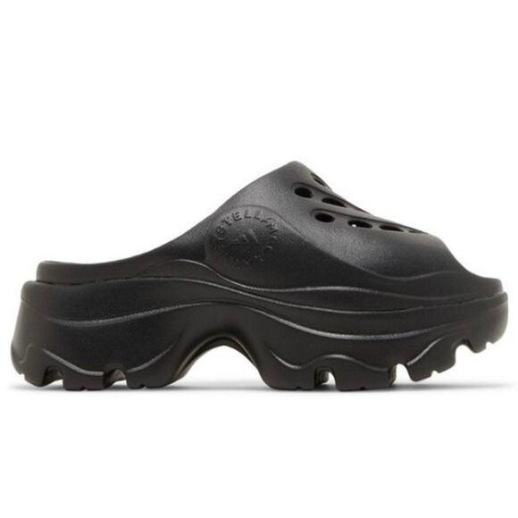 New Women’s Adidas X Stella McCartney Clog Triple Black Size 10W GW2050 - Picture 8 of 11